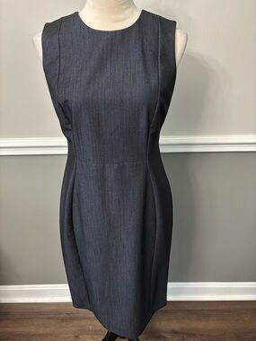 Calvin Klein Sleeveless Sheath Dress in Charcoal